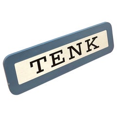 Segno "Think" IBM d'epoca in norvegese "Tenk" - raro