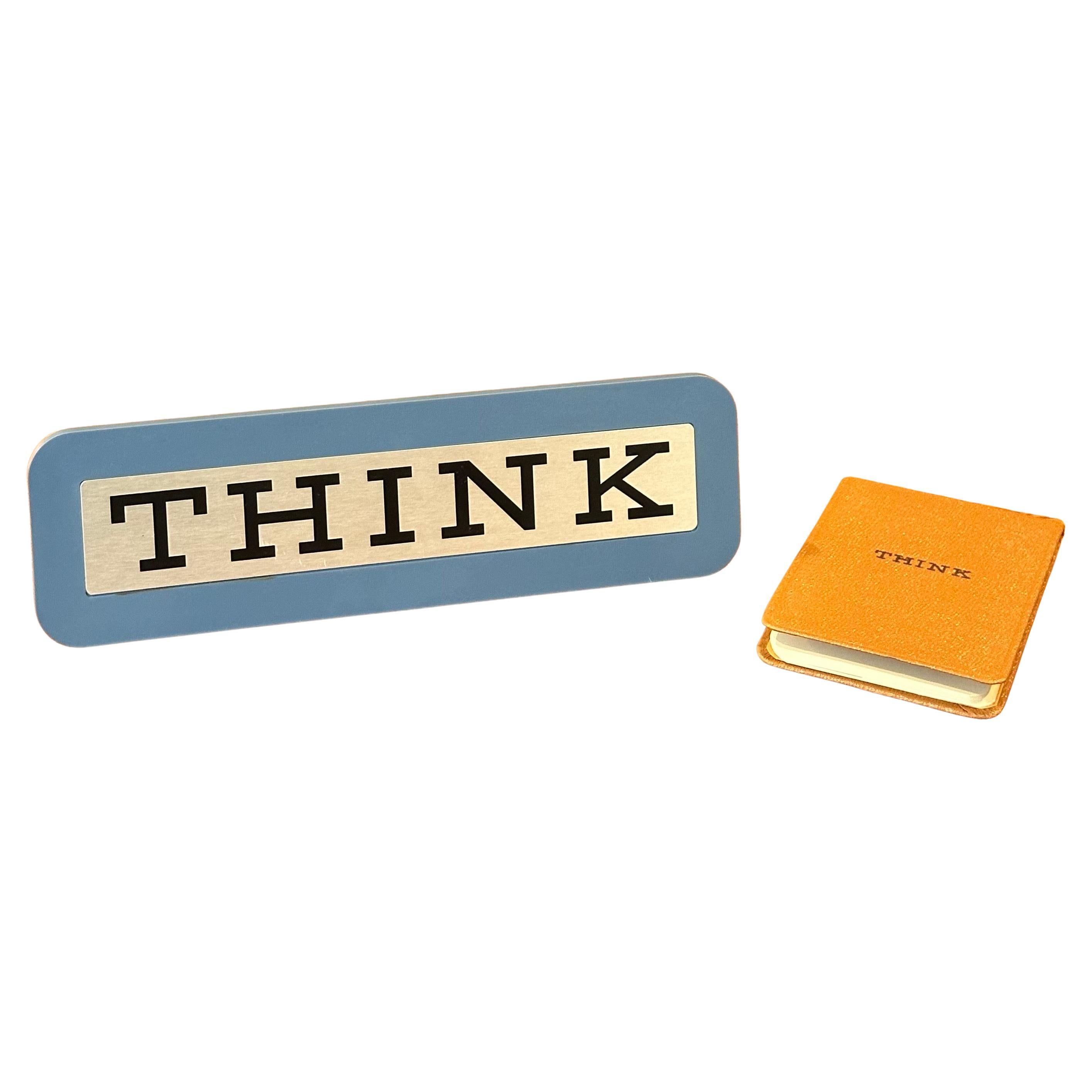 Cartello "Think" IBM vintage con pad