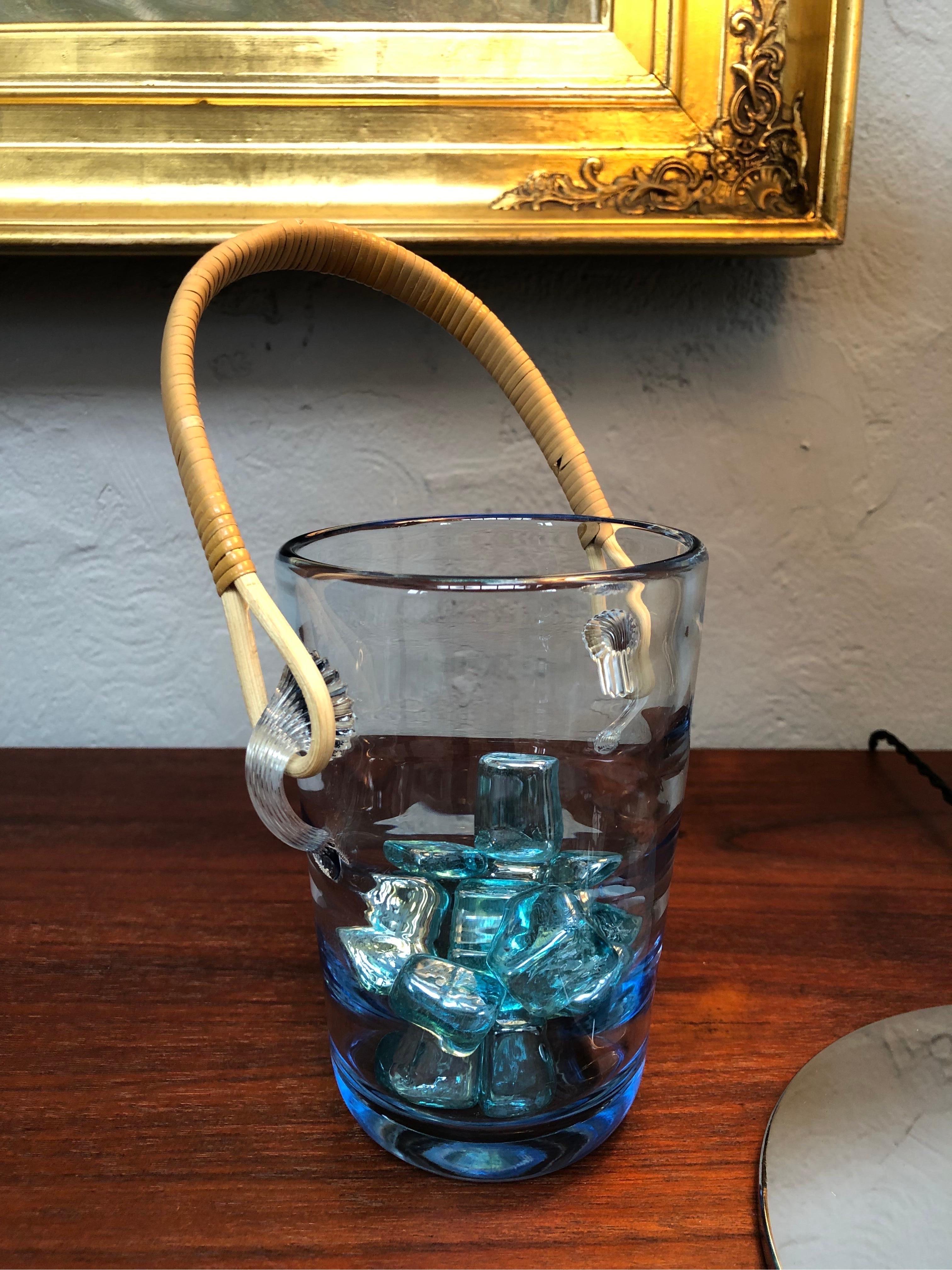 Danish Vintage Ice Bucket by Per Lütken for Holmegaard Glass Works For Sale