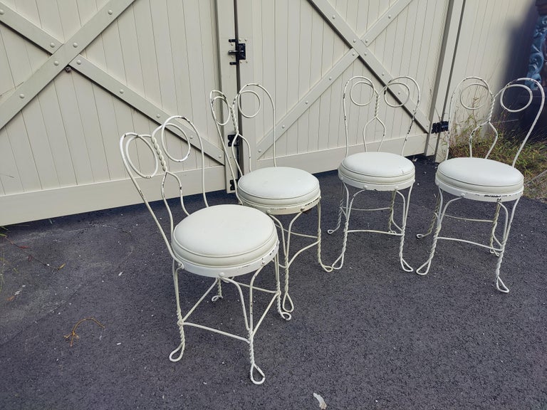 Vintage Ice Cream Parlor Chairs For Sale at 1stDibs