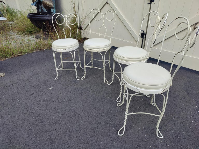 Vintage Ice Cream Parlor Chairs For Sale at 1stDibs