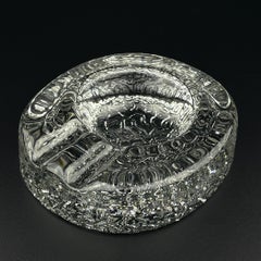 Vintage ice glass ashtray by Kosta Boda, Sweden, 1970s