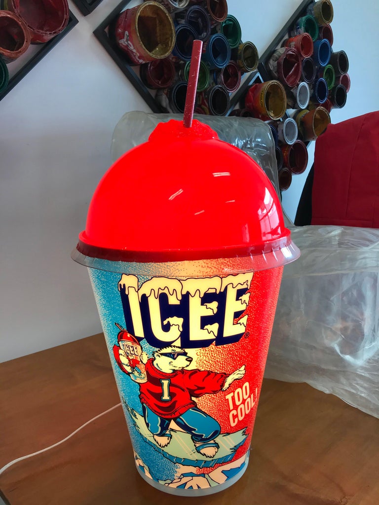 Vintage Icee Light Up Display Cup at 1stDibs icee lamp, icee cups for