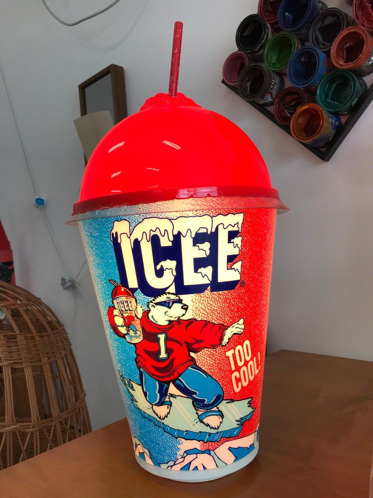 Vintage Icee Light Up Display Cup at 1stDibs icee lamp, icee cups for