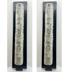 Pareja de lámparas vintage de cristal de hielo de Rudolf Zimmermann Bamberg RZB Alemania, años 70