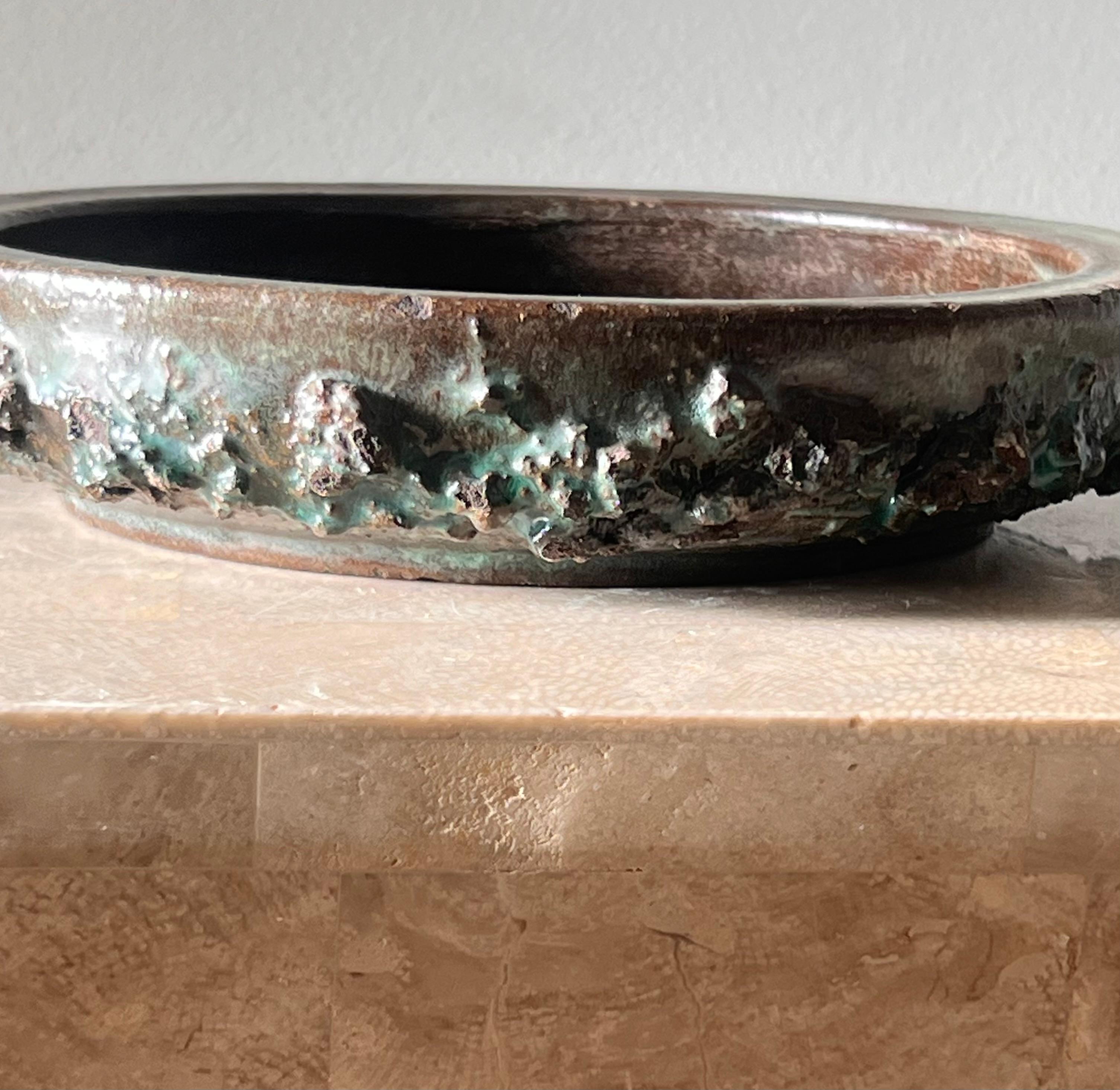 Vintage Icelandic Glit Lava ceramic ashtray, 20th century 5