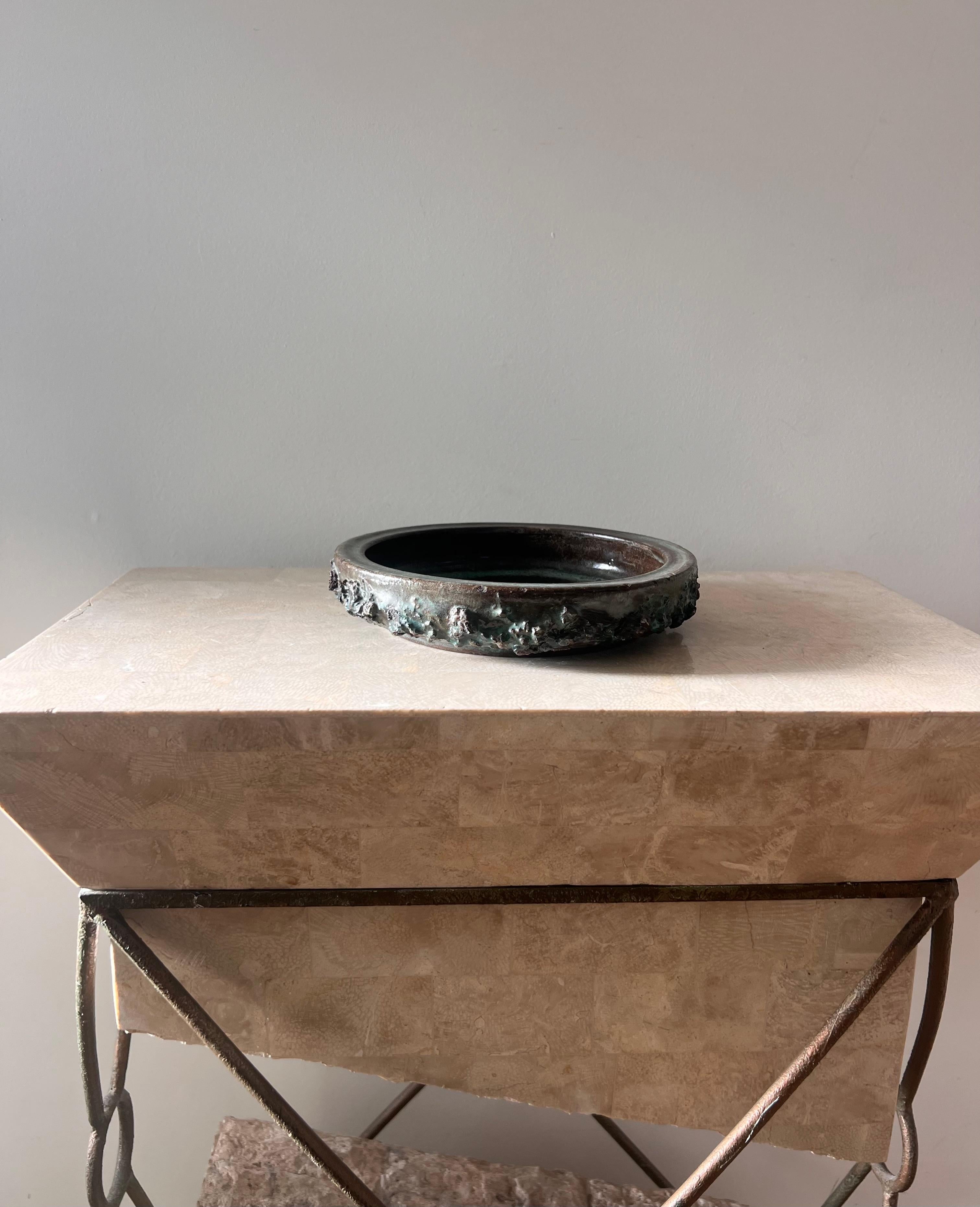 Vintage Icelandic Glit Lava ceramic ashtray, 20th century 6