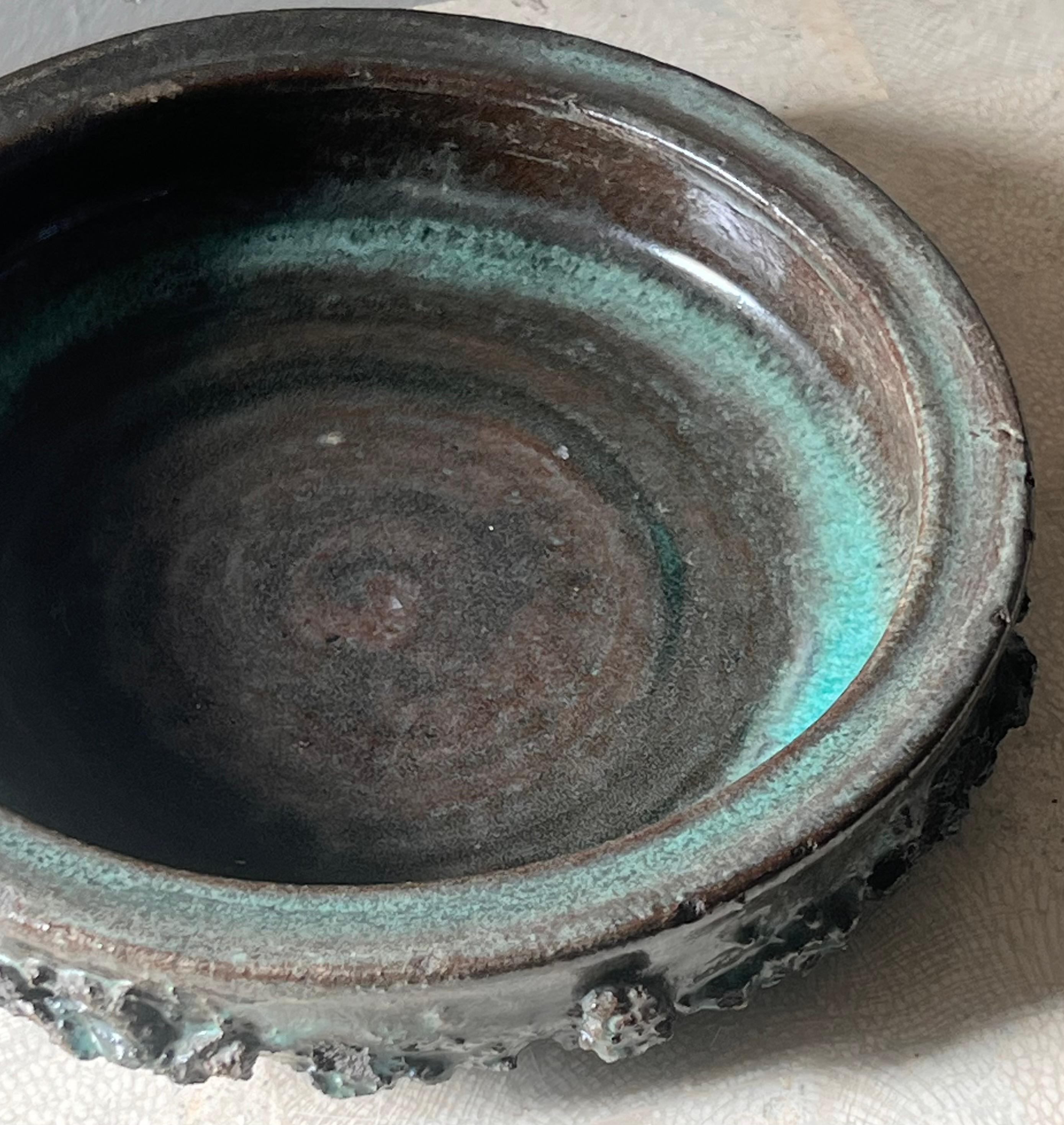 Vintage Icelandic Glit Lava ceramic ashtray, 20th century 8