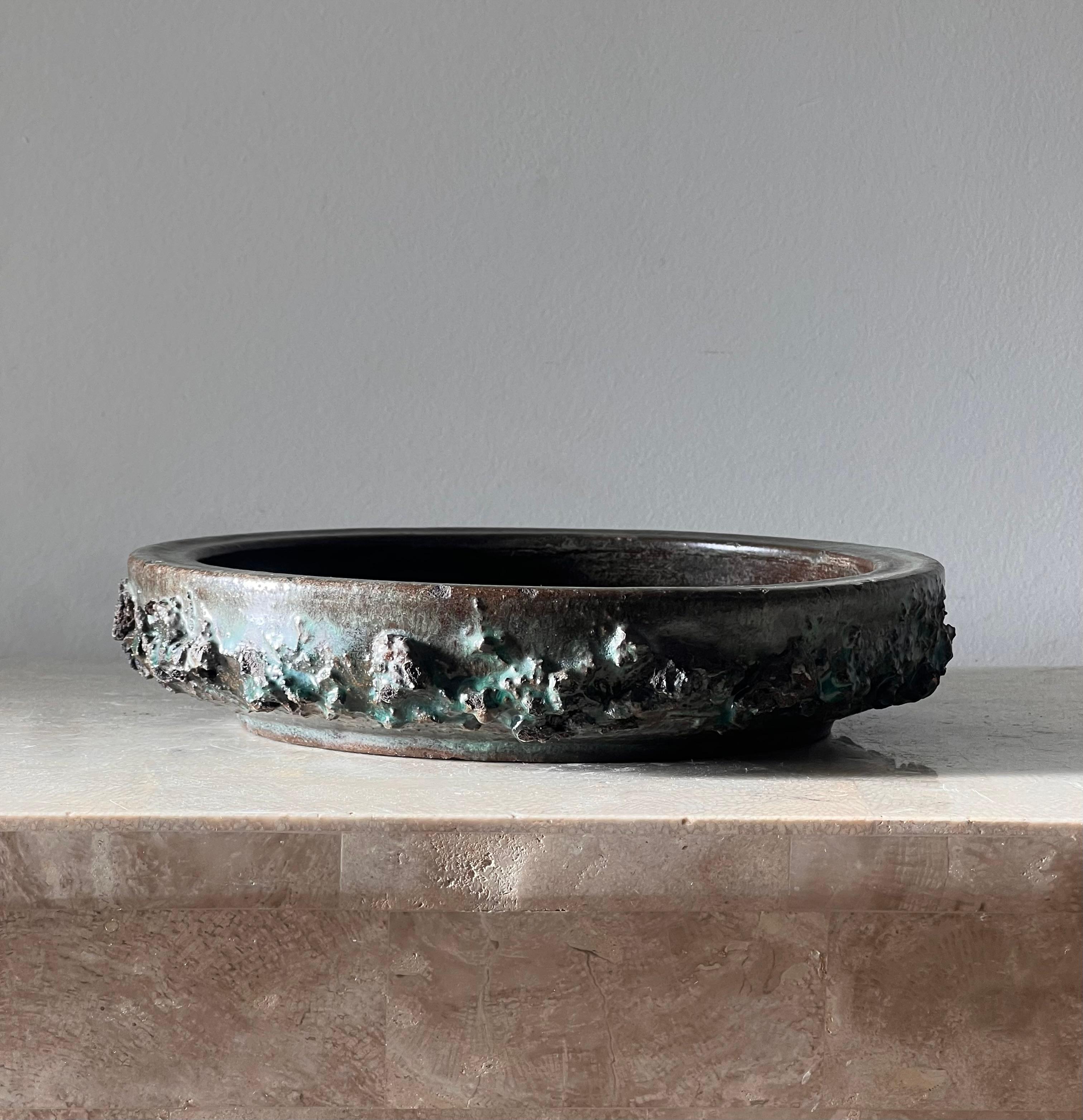 Vintage Icelandic Glit Lava ceramic ashtray, 20th century 10