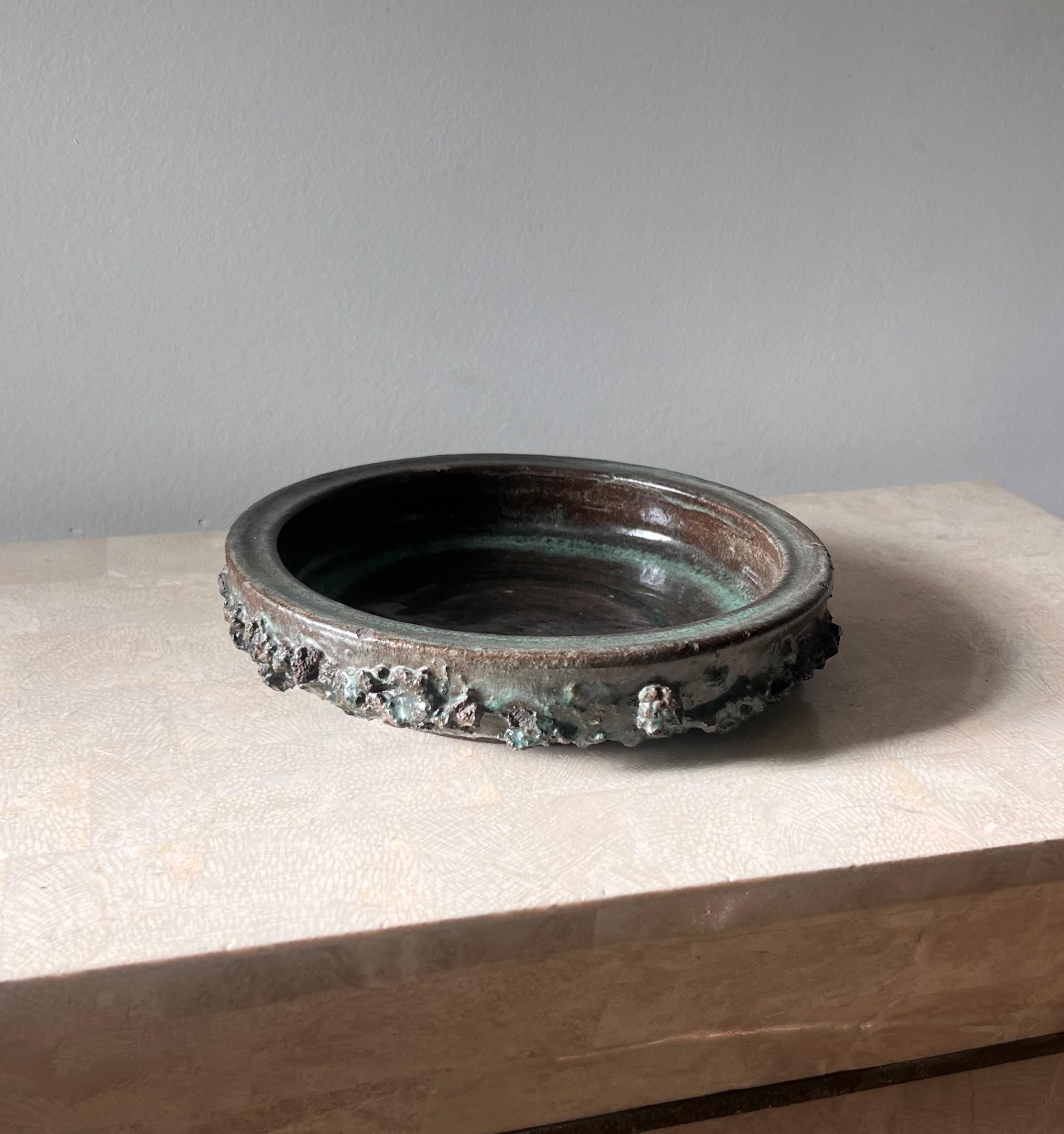 Vintage Icelandic Glit Lava ceramic ashtray, 20th century 11