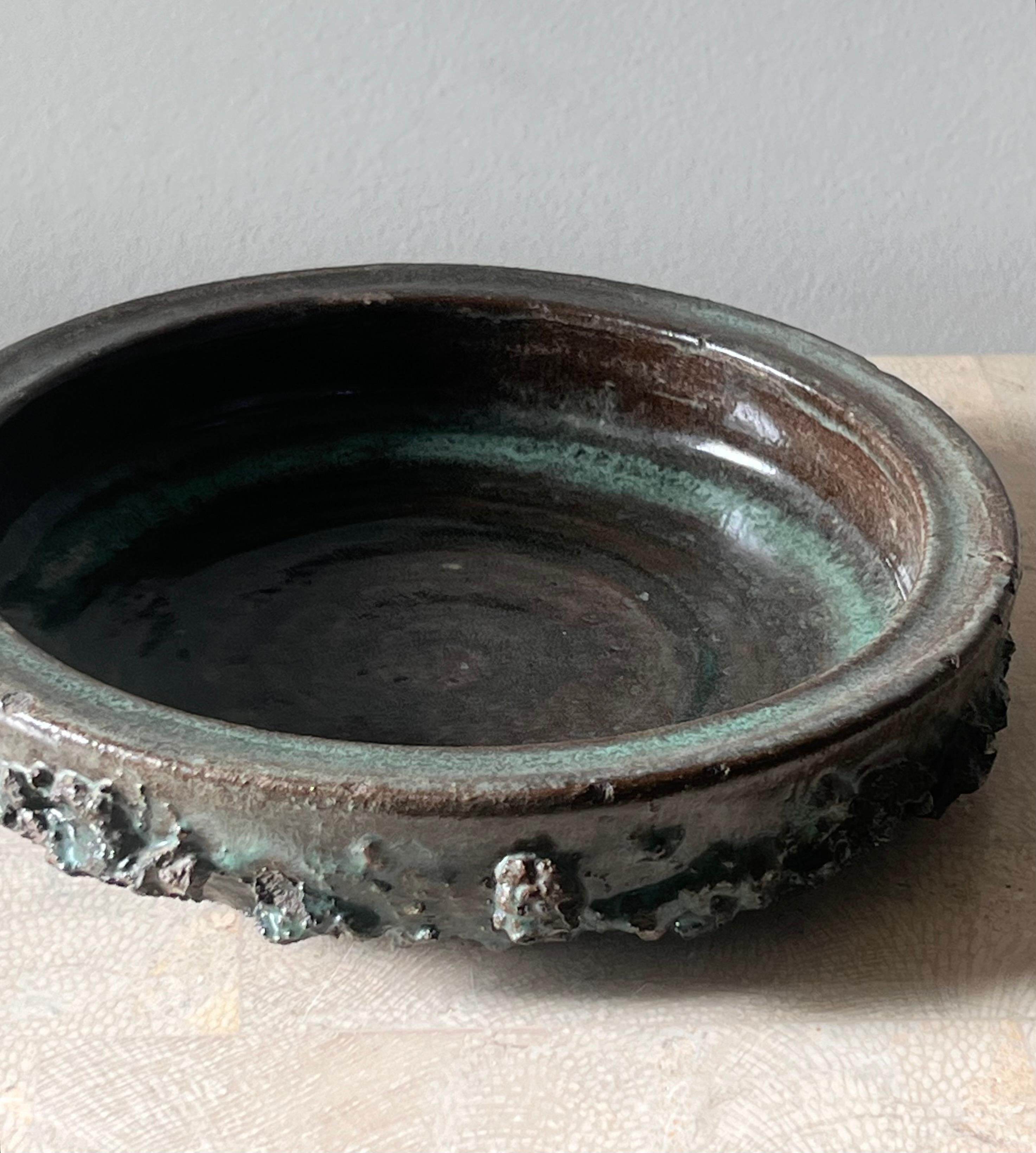 Vintage Icelandic Glit Lava ceramic ashtray, 20th century 12