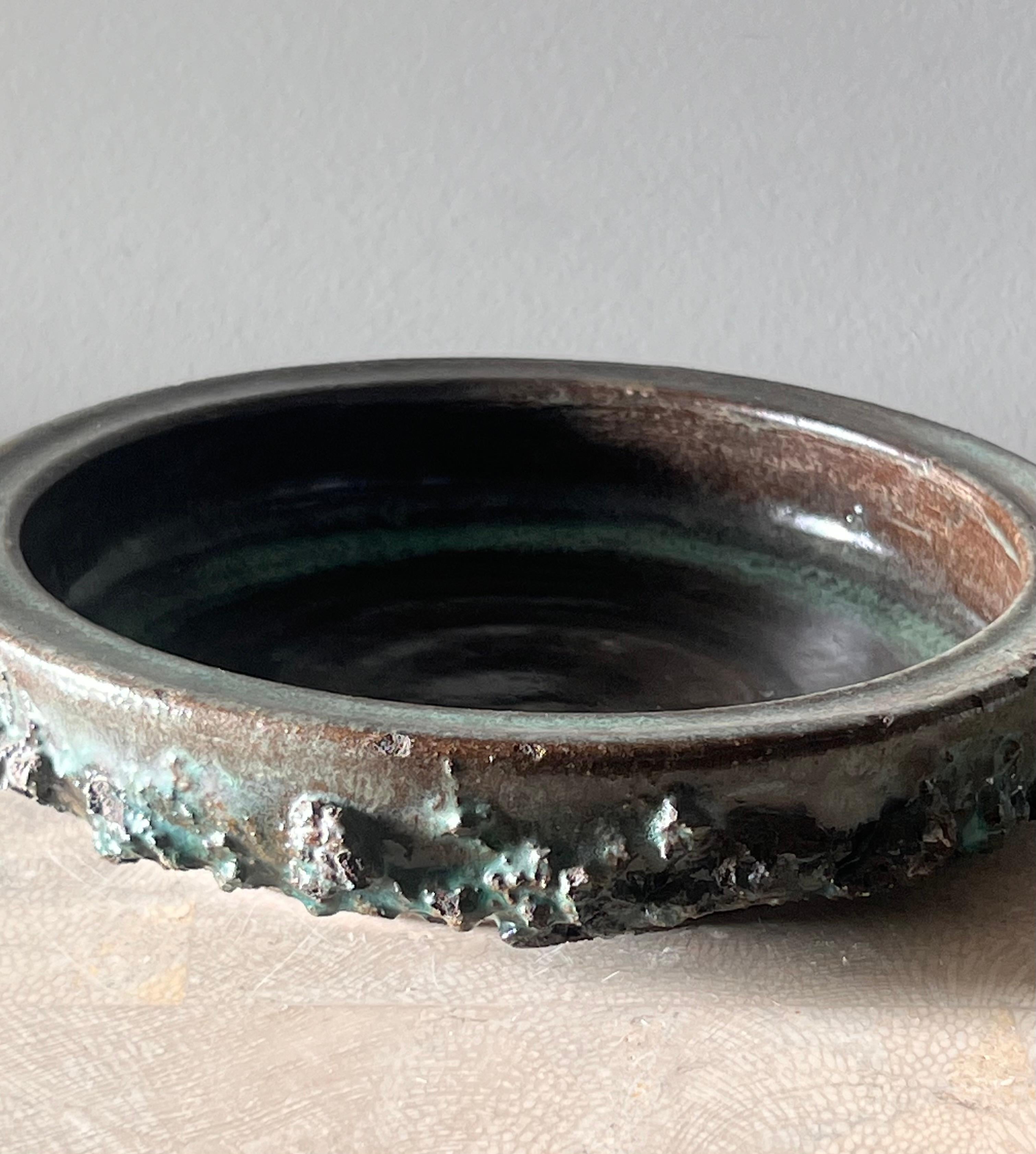 Post-Modern Vintage Icelandic Glit Lava ceramic ashtray, 20th century