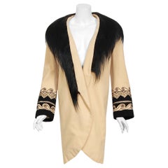 Vintage Iconic 1952 "Singin' In The Rain" Movie Worn Embroidered Taupe Wool Coat