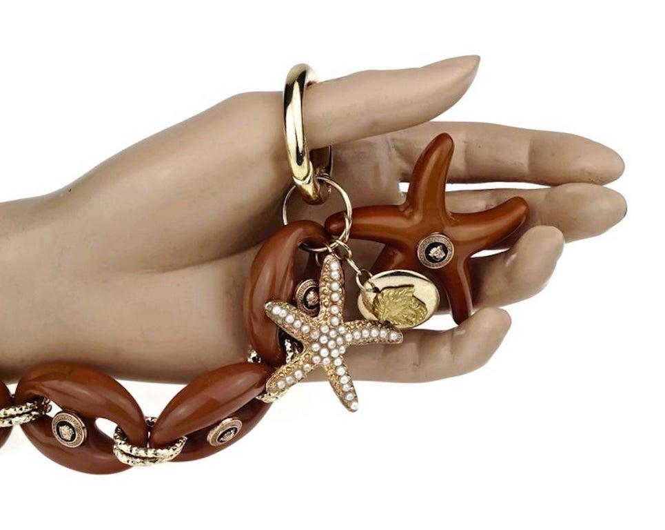 Vintage Iconic 1992 GIANNI VERSACE Medusa Starfish Bracelet 3