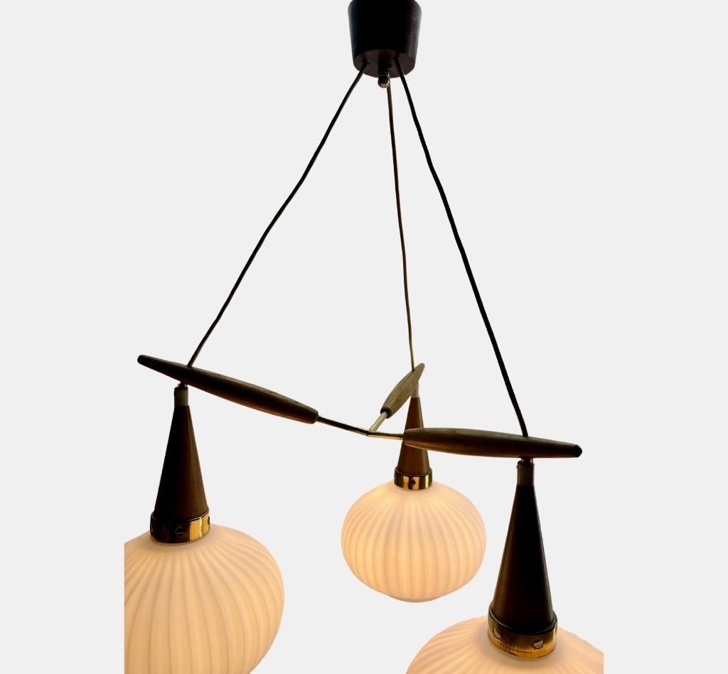 Lampe Cascade vintage emblématique à 3 globes par Massive Belgium, années 1960 en vente 1