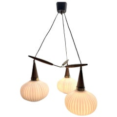 Vintage iconic 3 Globes Cascade lamp by Massive Belgium 1960s