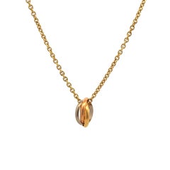 Vintage Iconic CARTIER Trinity Triton Gold Drop Anhänger Halskette