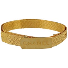 Vintage Iconic CHANEL CC Logo Mesh Belt