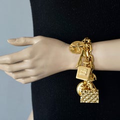 Vintage Iconic CHANEL Charms Chunky Bracelet