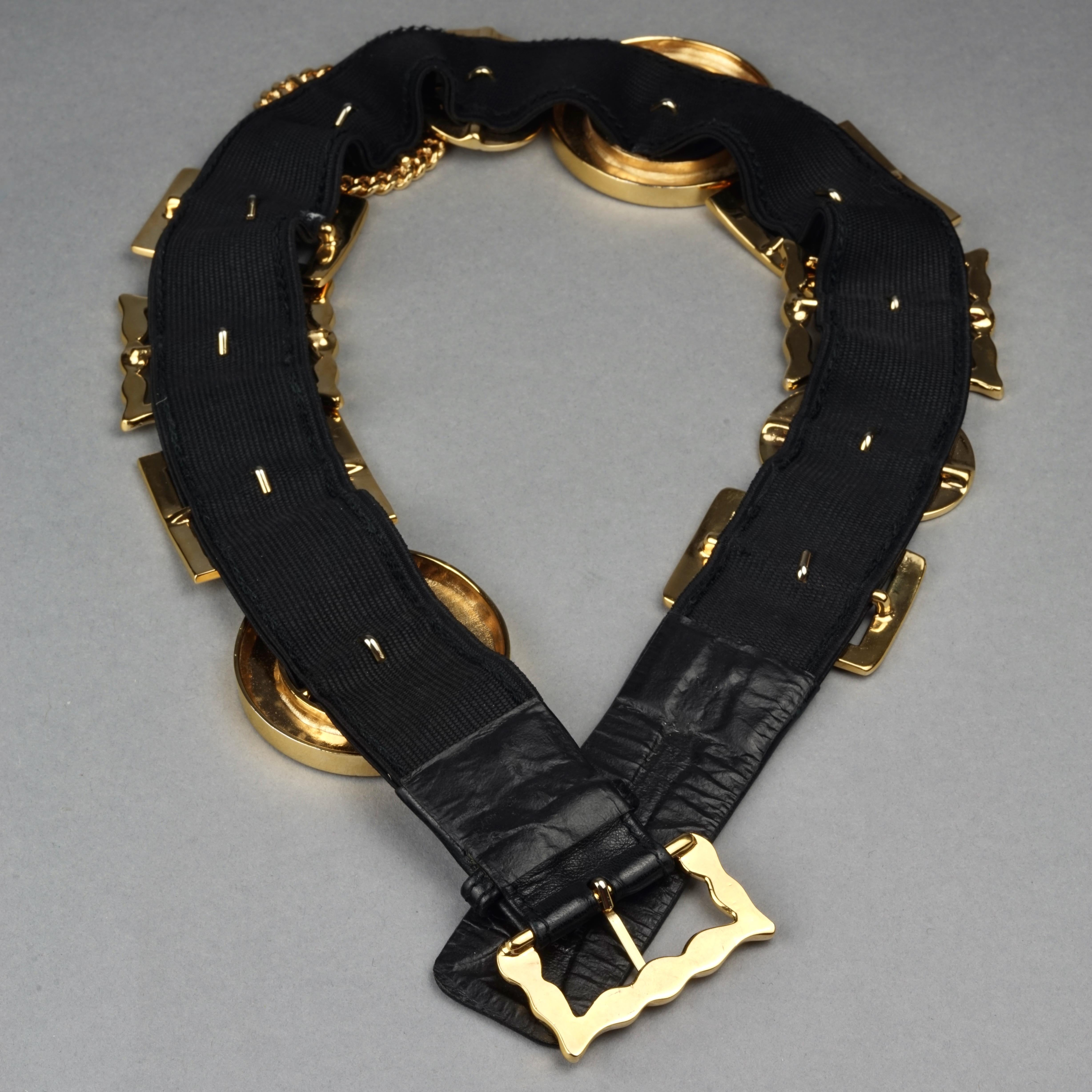 Vintage Iconic CHANEL Logo Multi Schnalle Gürtel 8