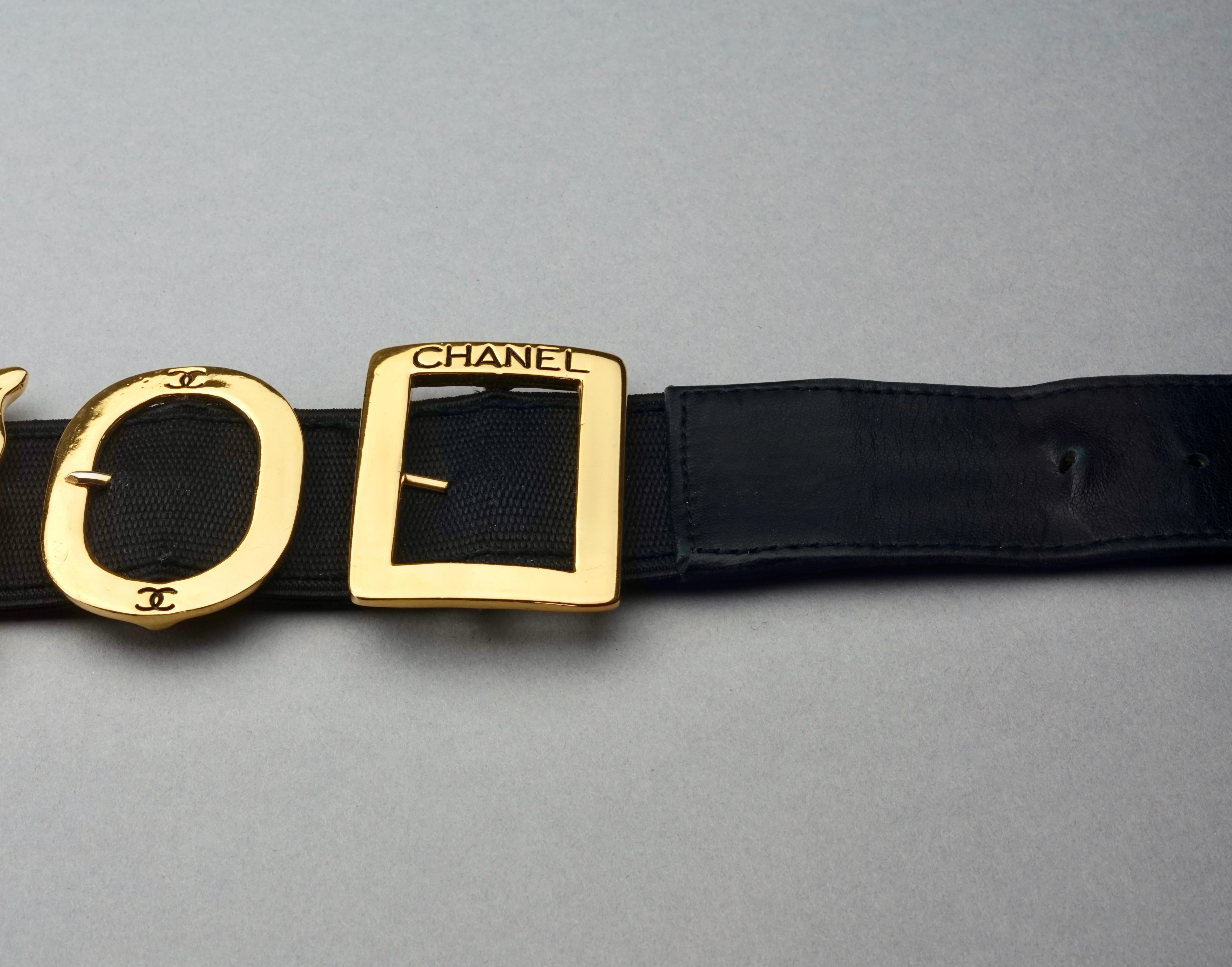 Vintage Iconic CHANEL Logo Multi Schnalle Gürtel 2
