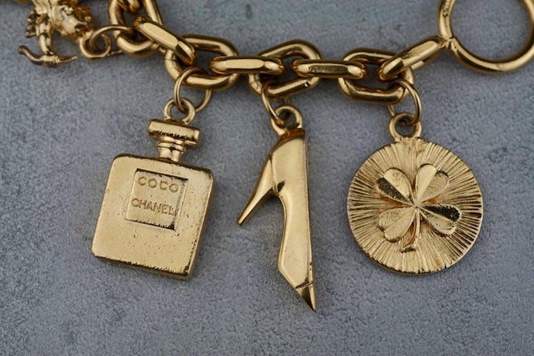 Vintage Iconic CHANEL Lucky Charm Bracelet at 1stDibs