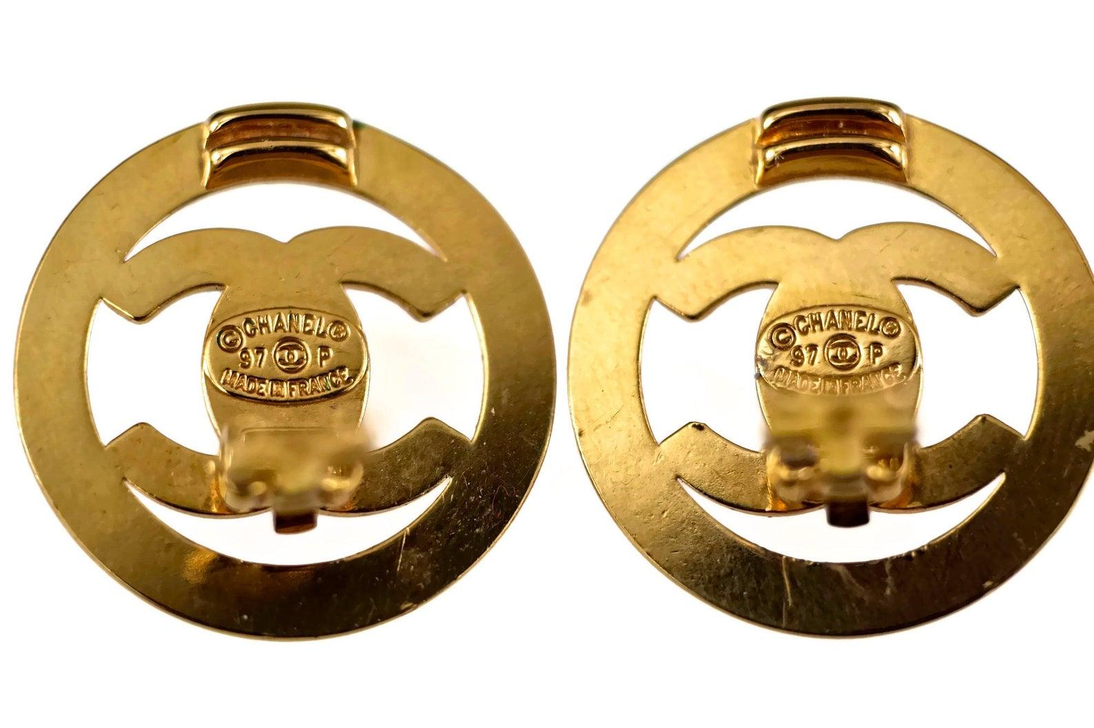 Vintage Iconic CHANEL Turnlock Openwork Earrings 3