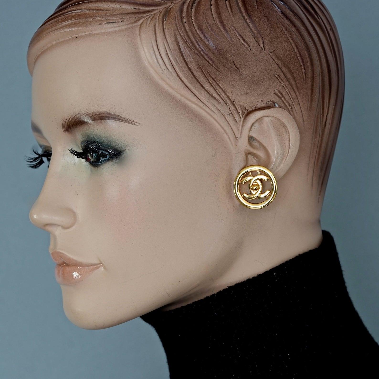 Women's Vintage Iconic CHANEL Turnlock Openwork Earrings