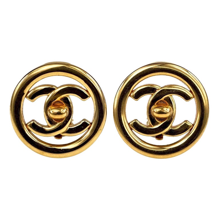 Vintage Iconic CHANEL Turnlock Openwork Earrings at 1stDibs | chanel ...
