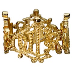 Bracciale Iconic CHRISTIAN DIOR Insignia Link Logo d'epoca
