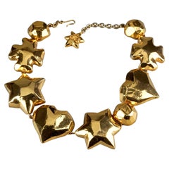 Vintage Iconic CHRISTIAN LACROIX Cross Star Heart Choker Necklace