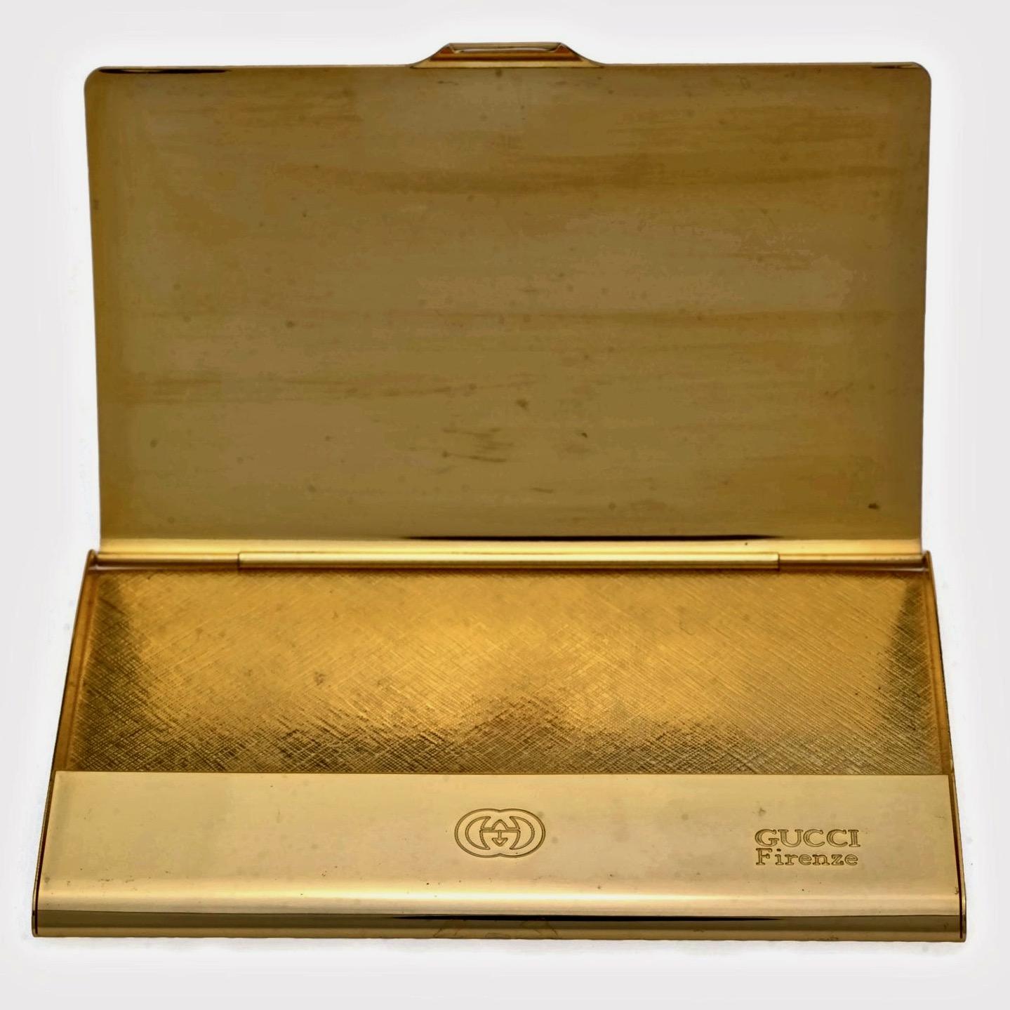 Iconic GUCCI Logo-Emaille-Bücherkartenhalter, Vintage 3