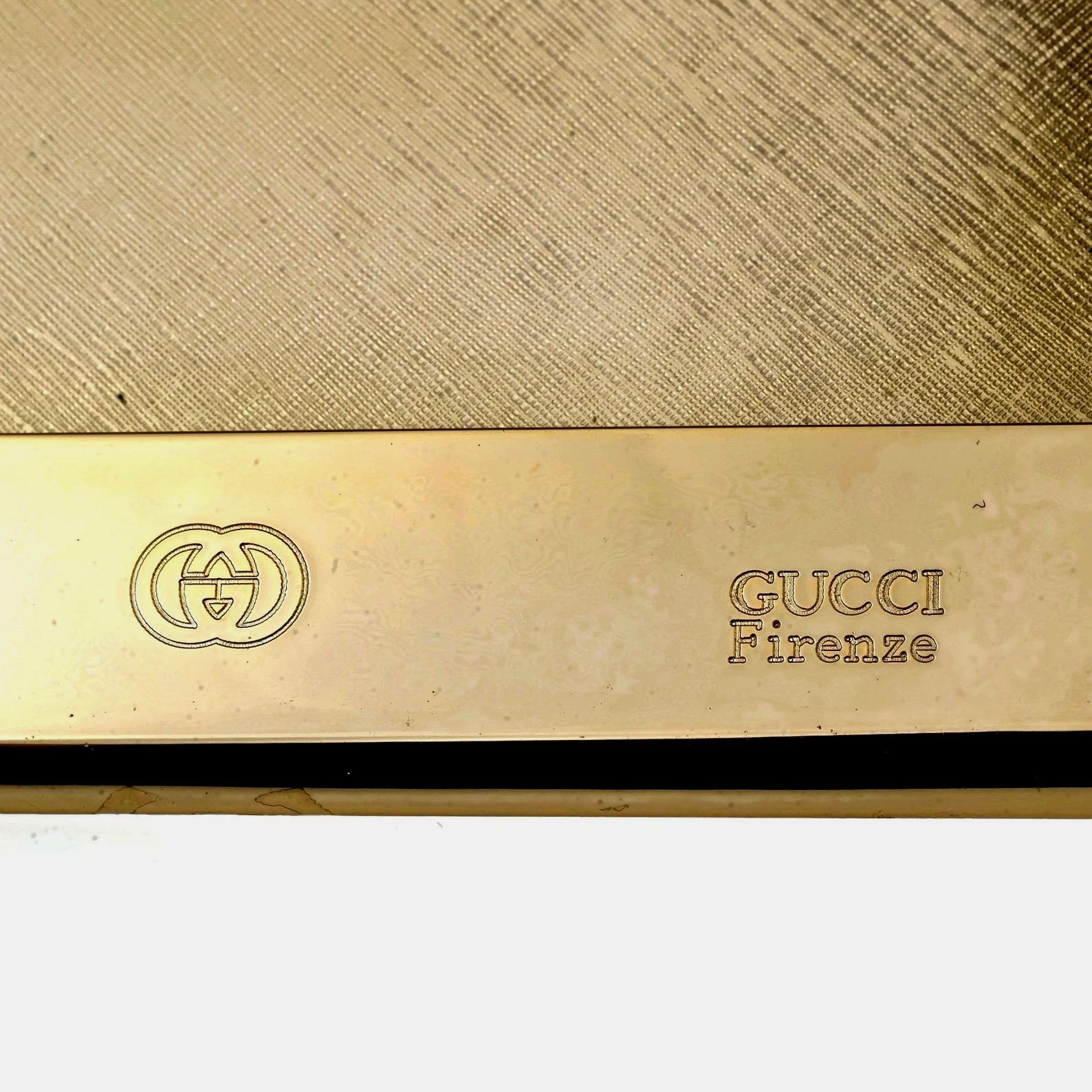 Iconic GUCCI Logo-Emaille-Bücherkartenhalter, Vintage 4