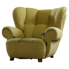 Vintage Iconic Large upholstered Lounge / Easy Chair From Denmark 1930’s
