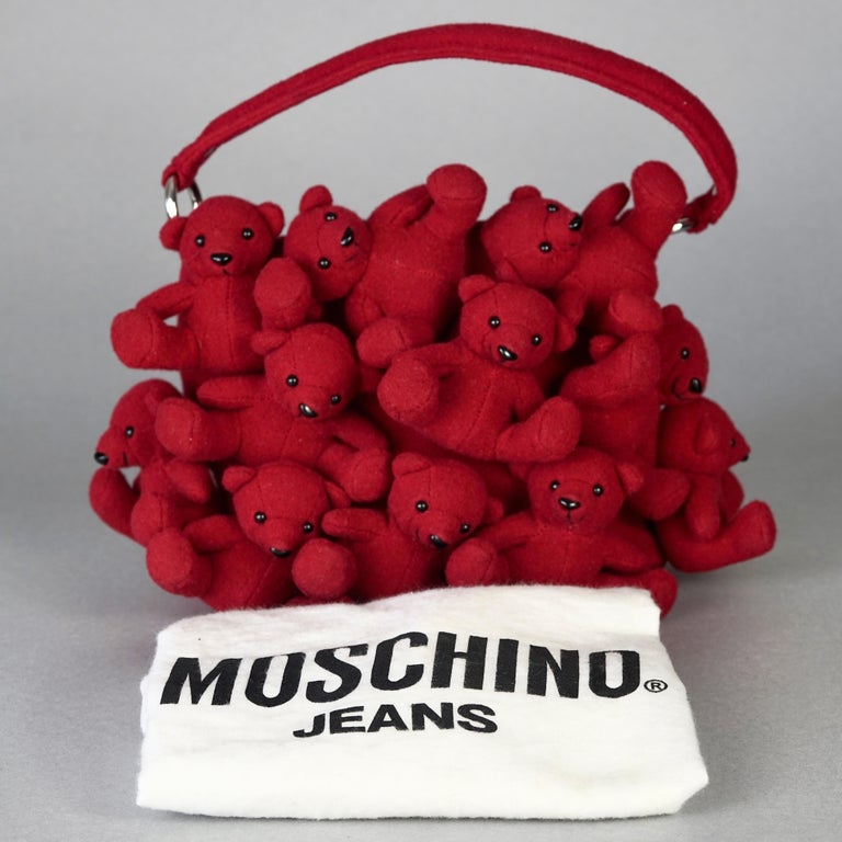 Vintage Iconic MOSCHINO Teddy Bear Whimsical Bag at 1stDibs