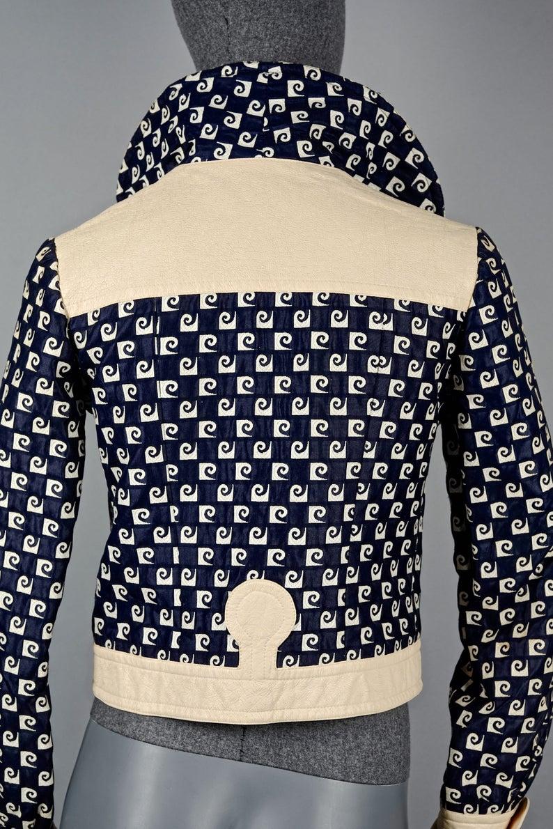 Vintage Iconic PIERRE CARDIN Monogram Vinyl Mod Jacket 1