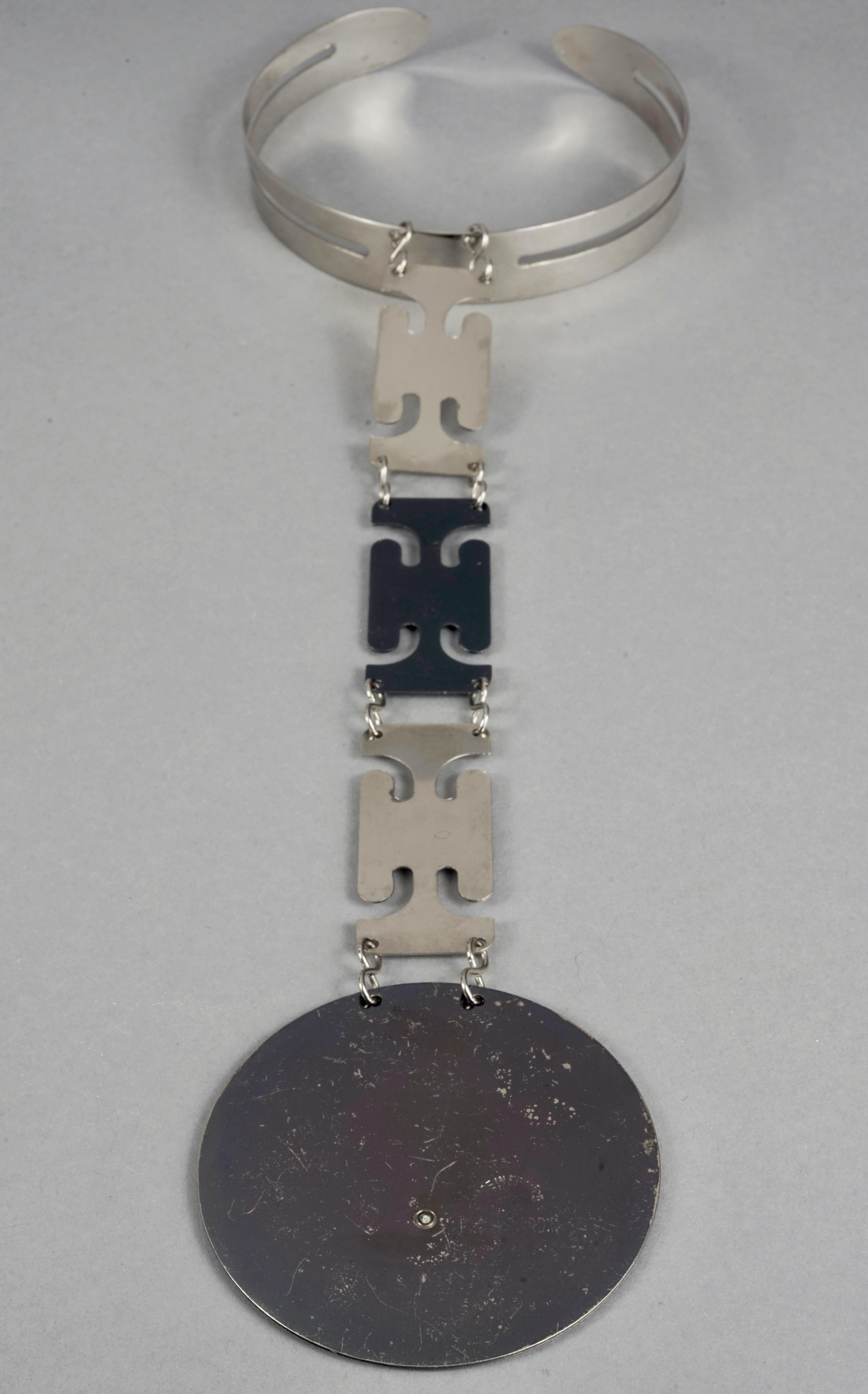 Vintage Iconic PIERRE CARDIN Space Age Geometric Plastron Collar Necklace For Sale 8