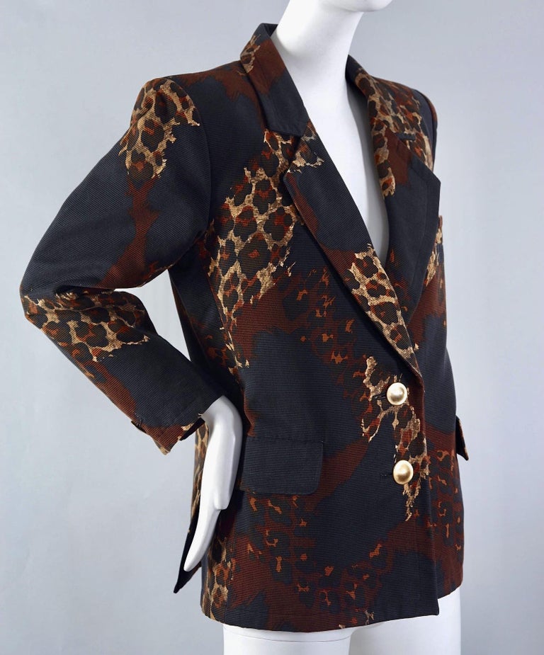 ysl leopard jacket