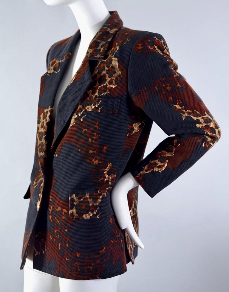 ysl leopard jacket