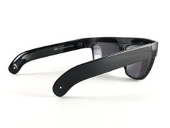 Vintage IDC 307 Oversized Sleek Black Sunglasses Made in France 1980's