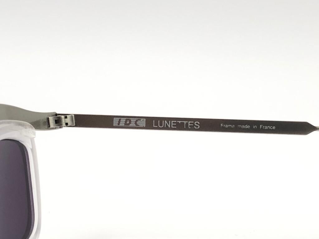 Vintage IDC Lunettes The Top 0012, komplettes Set 1980er Sonnenbrille, hergestellt in Frankreich im Angebot 1
