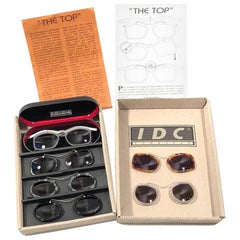 Gafas de sol vintage IDC Lunettes The Top 0012 Full Set años 80 Made in France