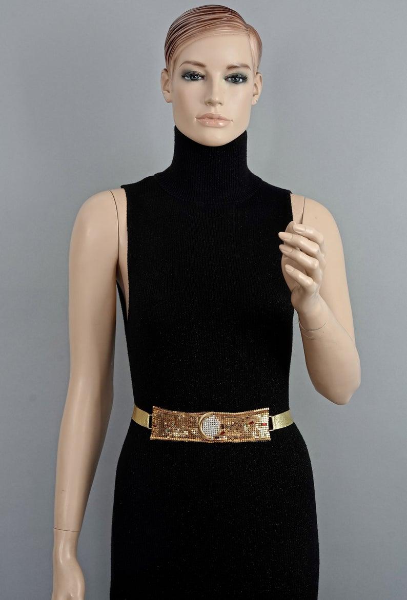 Brown Vintage IDEMARIA Jewelled Mesh Gold Belt - Owned by LIZA MINNELLI (documented)