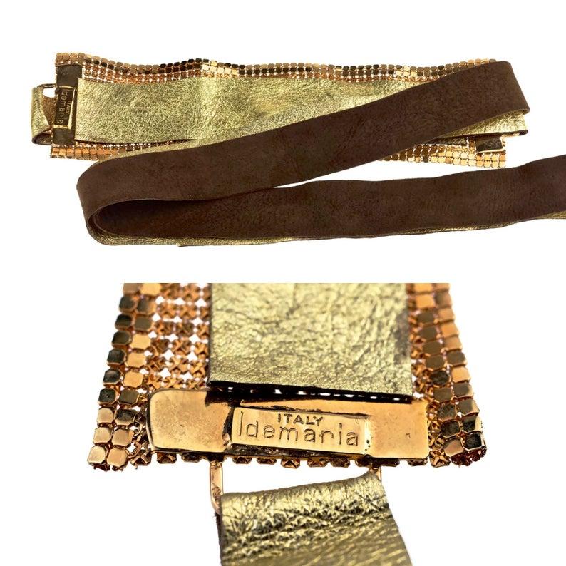 Vintage IDEMARIA Jewelled Mesh Gold Belt - Owned by LIZA MINNELLI (documented) 2