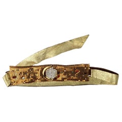 Vintage IDEMARIA Jewelled Mesh Gold Belt - Owned by LIZA MINNELLI (documented)