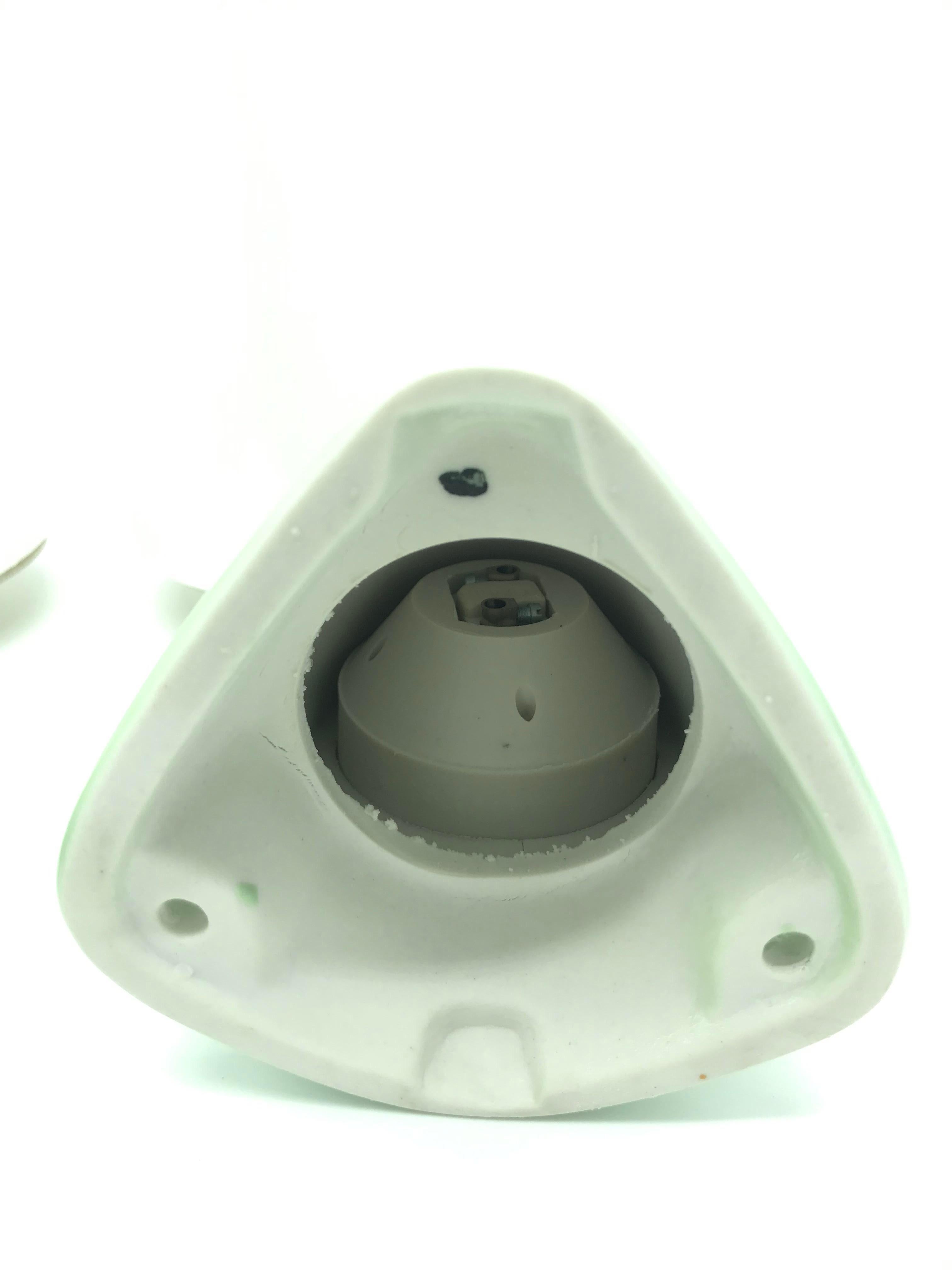 Vintage Ifö of Sweden Ceramic Bathroom Lamps with Opaline Shades from the 1960s 4