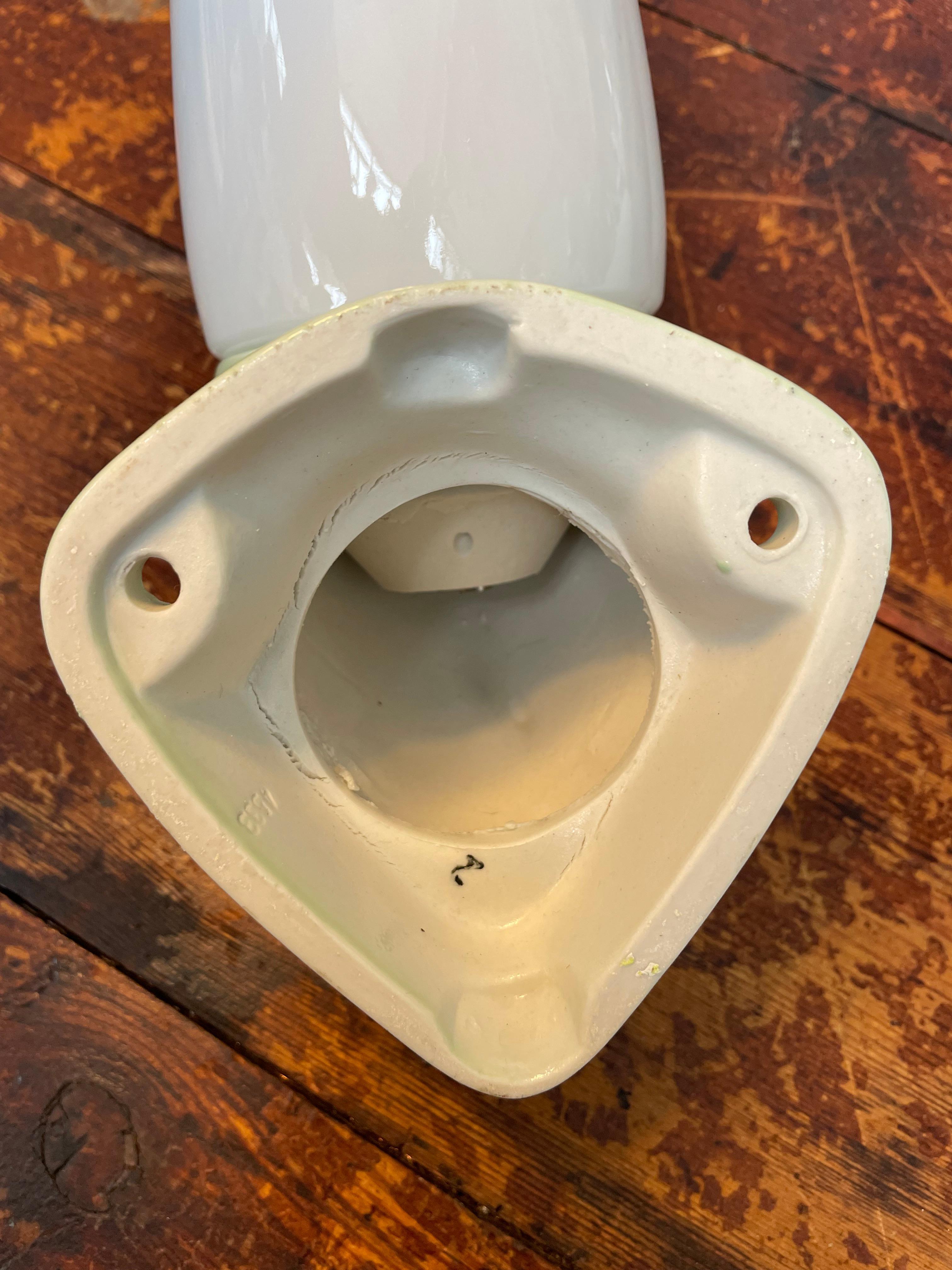 Vintage Ifö of Sweden Ceramic Bathroom Lamps with Opaline Shades from the 1960s 4