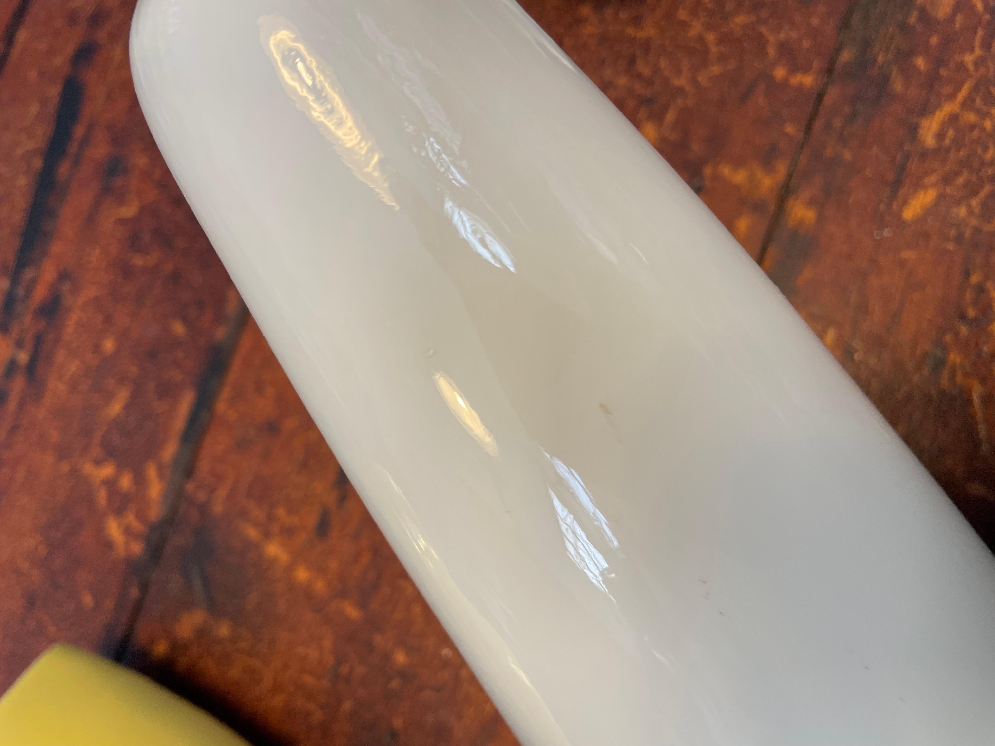 Vintage Ifö of Sweden Ceramic Bathroom Lamps with Opaline Shades from the 1960s For Sale 5