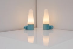 Vintage Ifö of Sweden Ceramic Bathroom Lamps with Opaline Shades from the 1960s