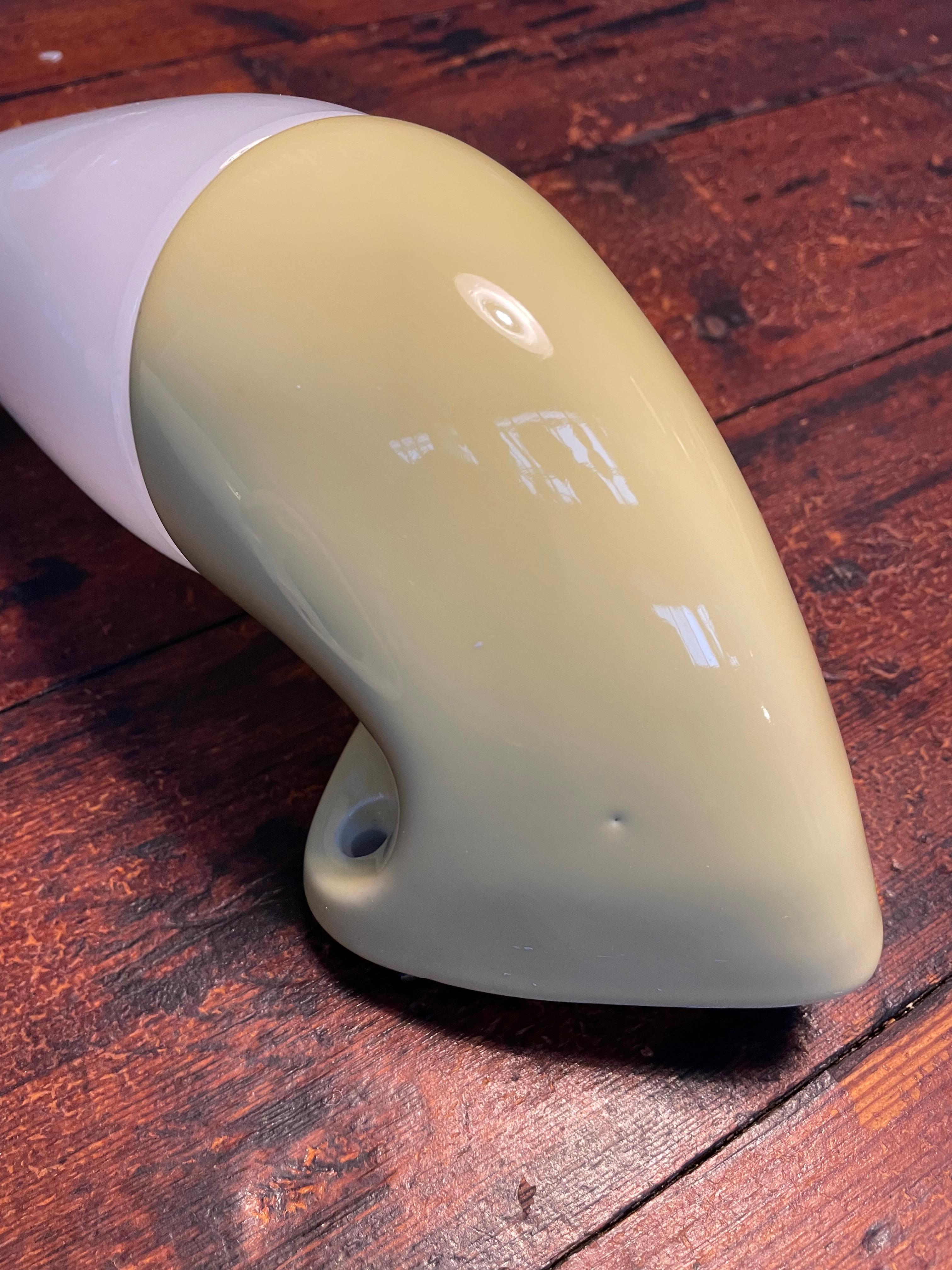 Swedish Vintage Ifö of Sweden Ceramic Bathroom Lamps with Opaline Shades from the 1960s For Sale